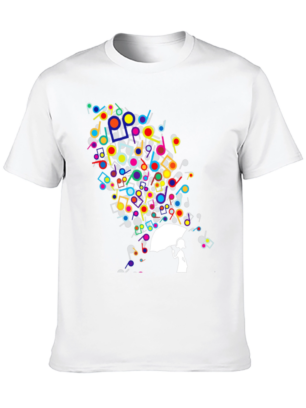 Musical Rain Unisex Black T-Shirt