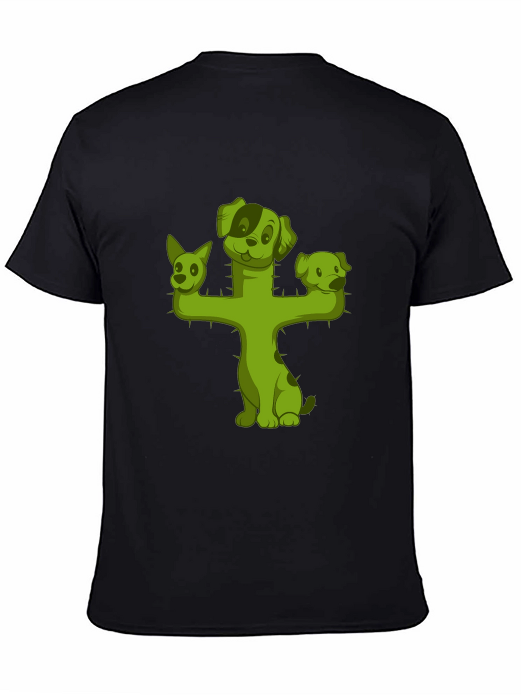 Cactus Dog T-Shirt - Black Cotton Tee