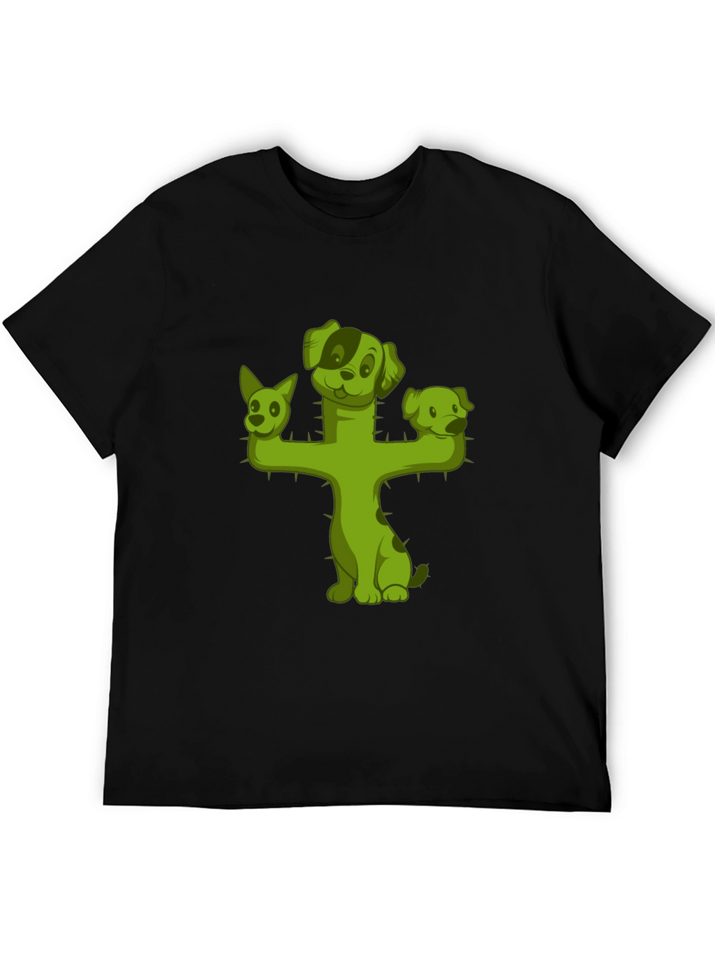 Cactus Dog T-Shirt - Black Cotton Tee