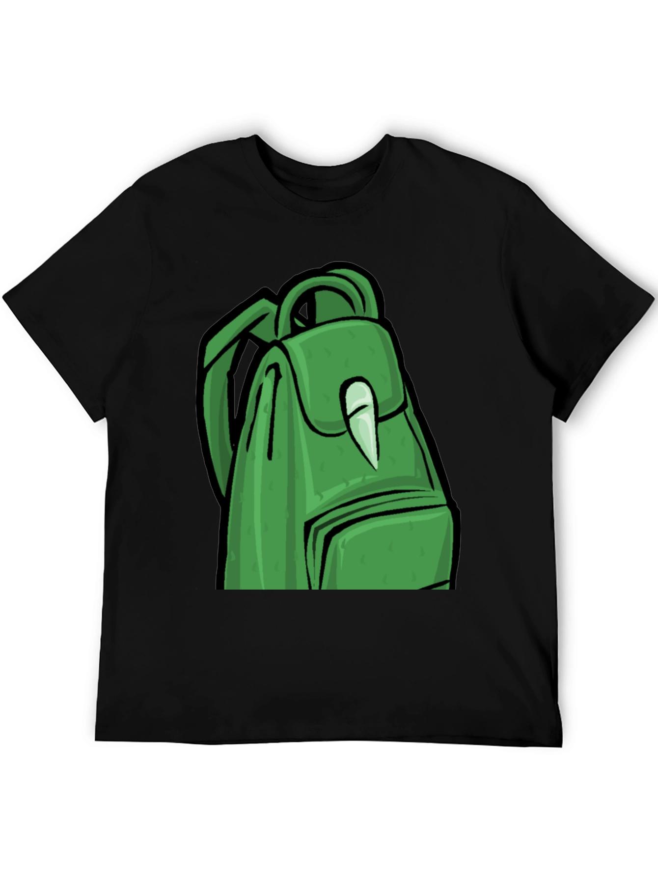 Green Backpack Graphic T-Shirt - Trendy Style