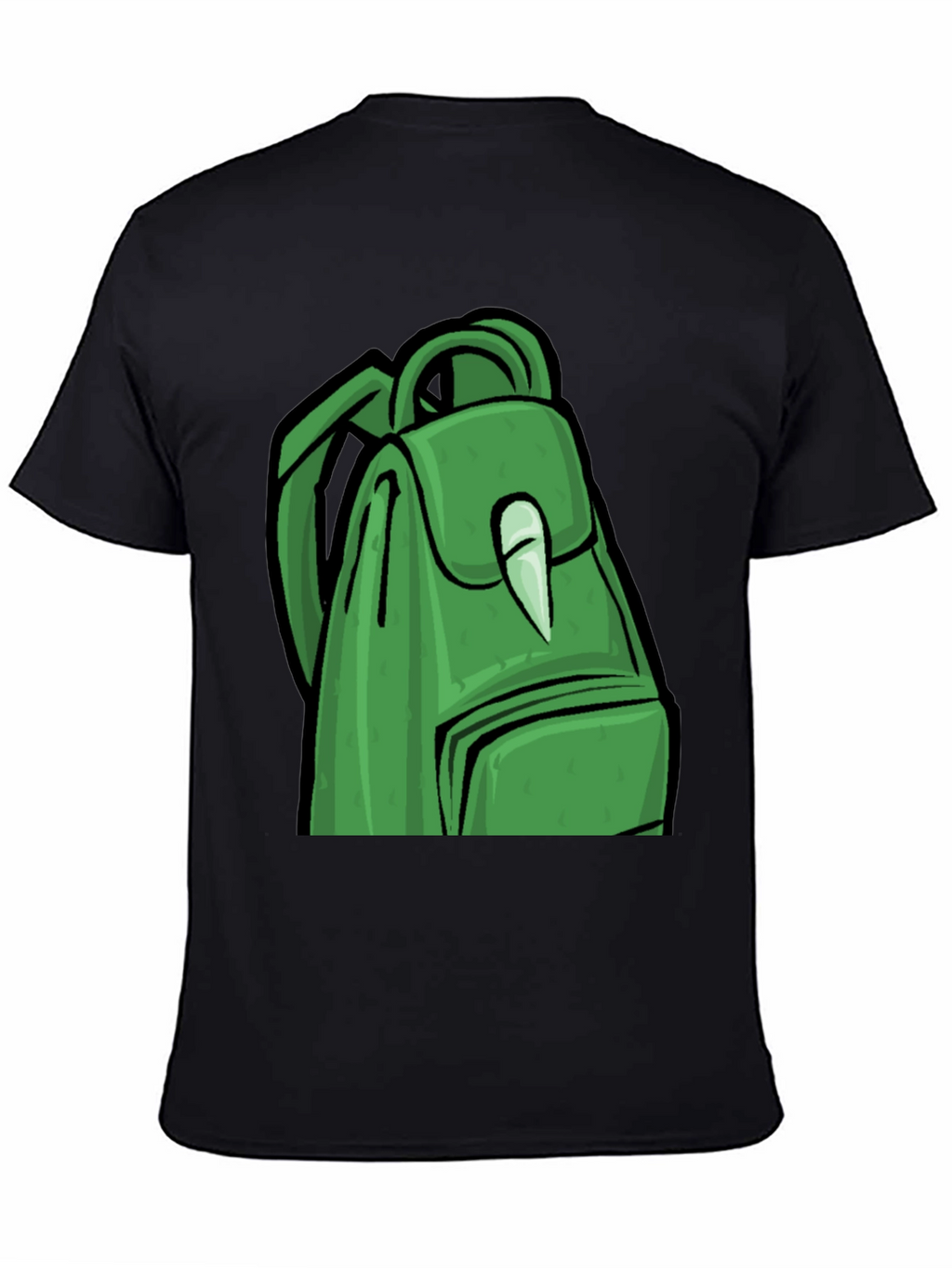 Green Backpack Graphic T-Shirt - Trendy Style