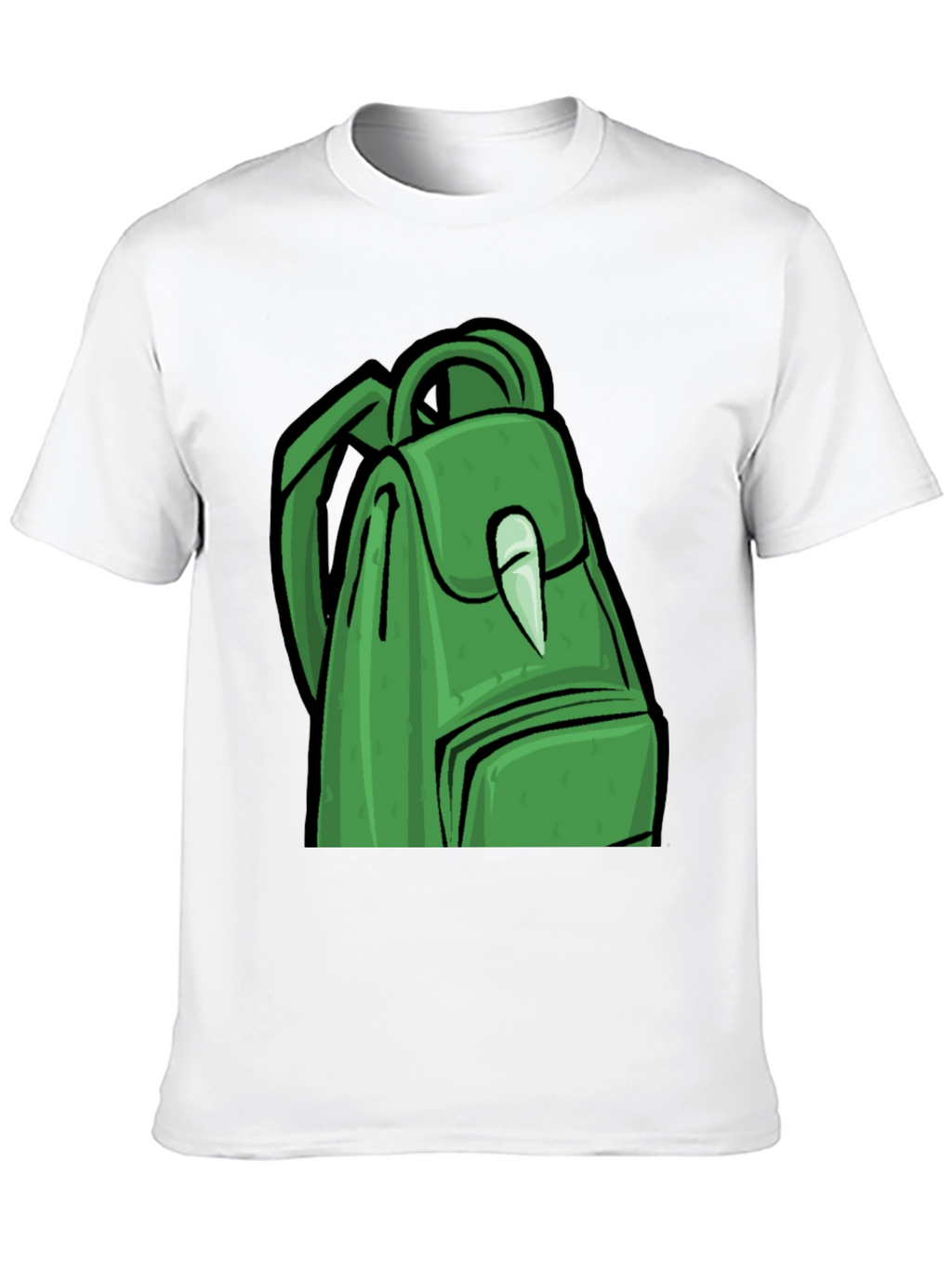 Green Backpack Graphic T-Shirt - Trendy Style