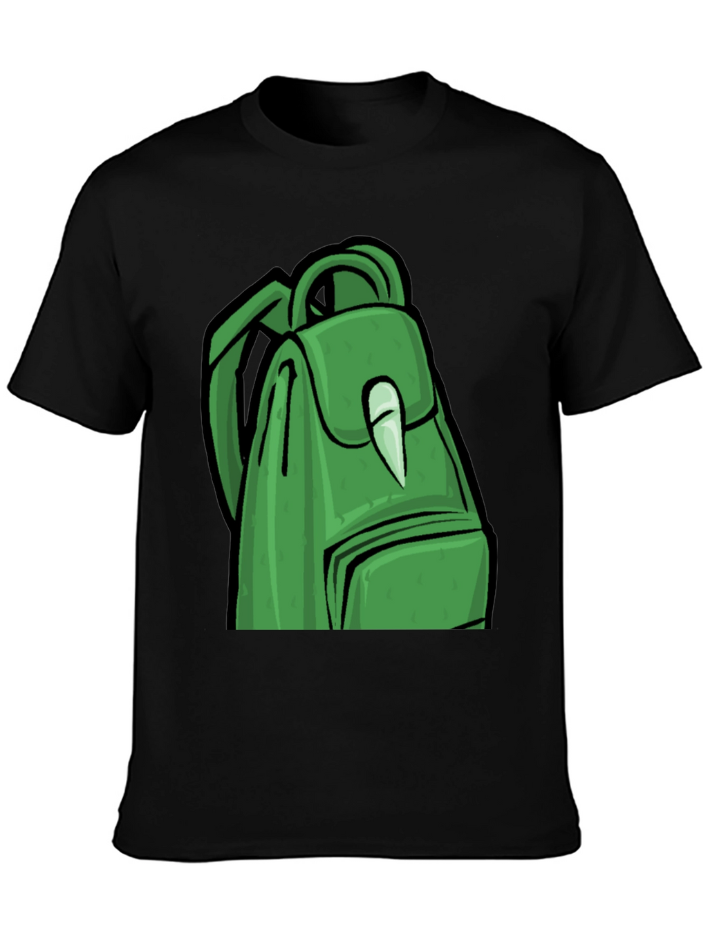 Green Backpack Graphic T-Shirt - Trendy Style