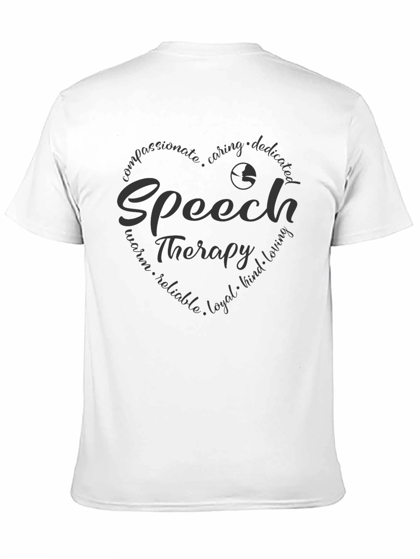 Speech Therapy Heart Design T-Shirt - Compassionate Tee