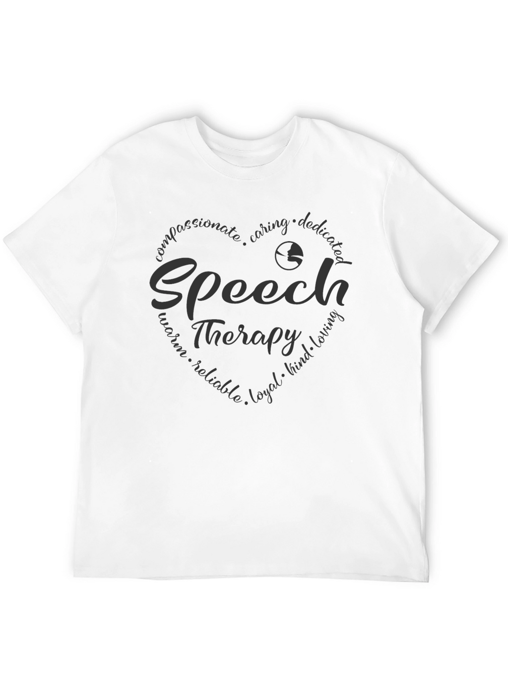 Speech Therapy Heart Design T-Shirt - Compassionate Tee