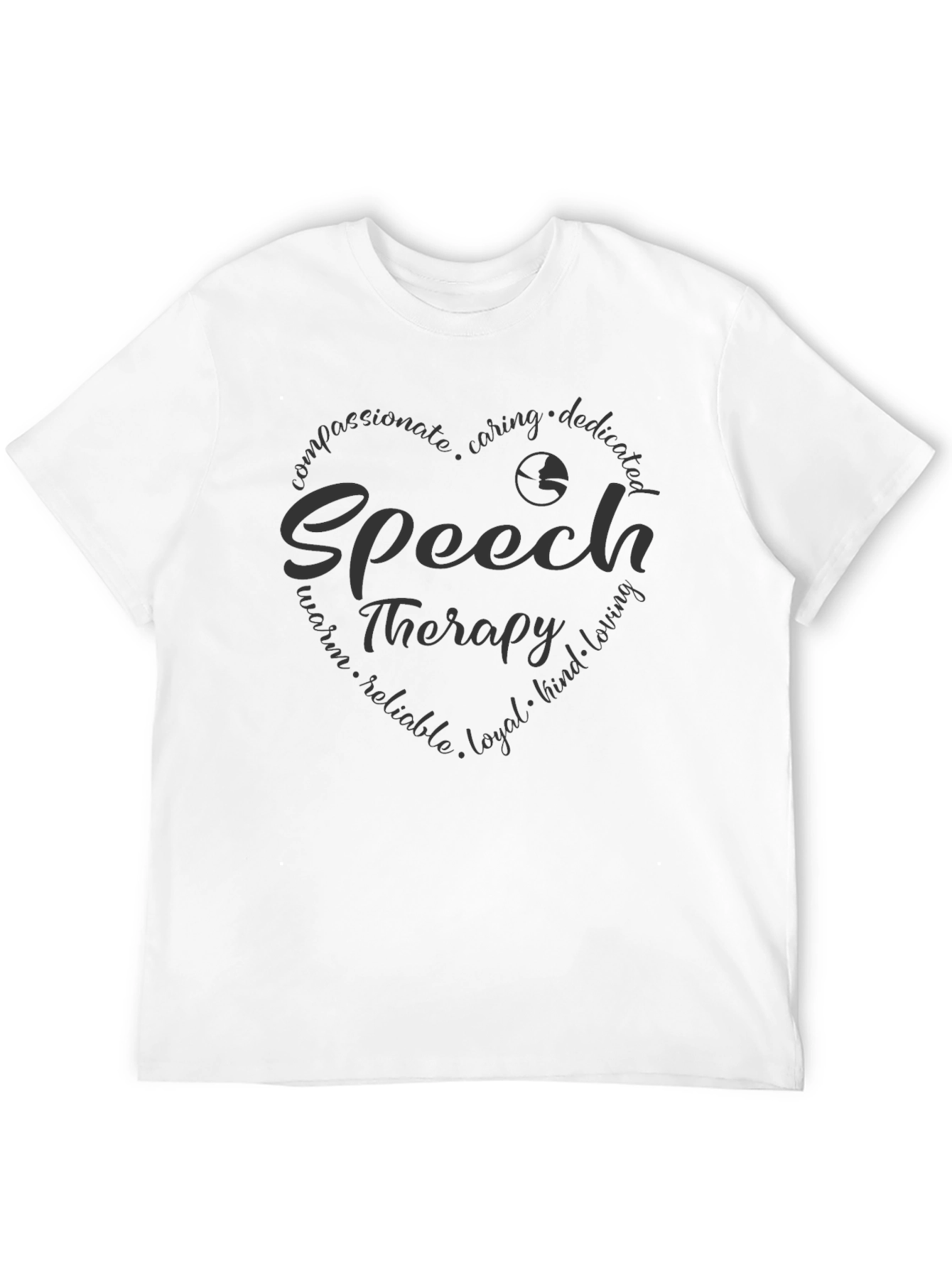 Speech Therapy Heart Design T-Shirt - Compassionate Tee
