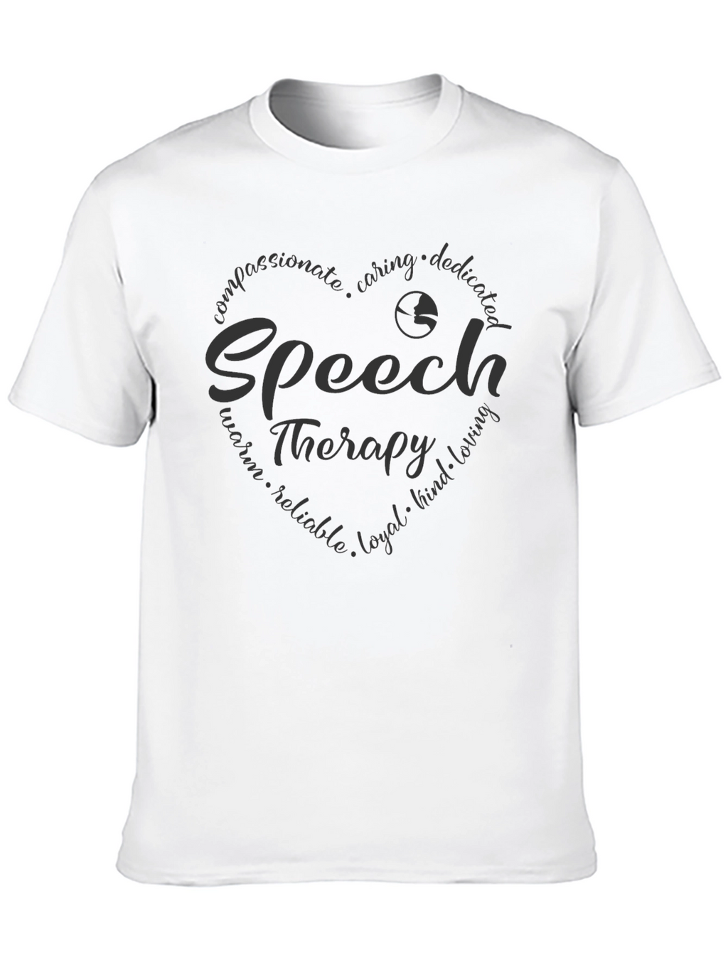 Speech Therapy Heart Design T-Shirt - Compassionate Tee
