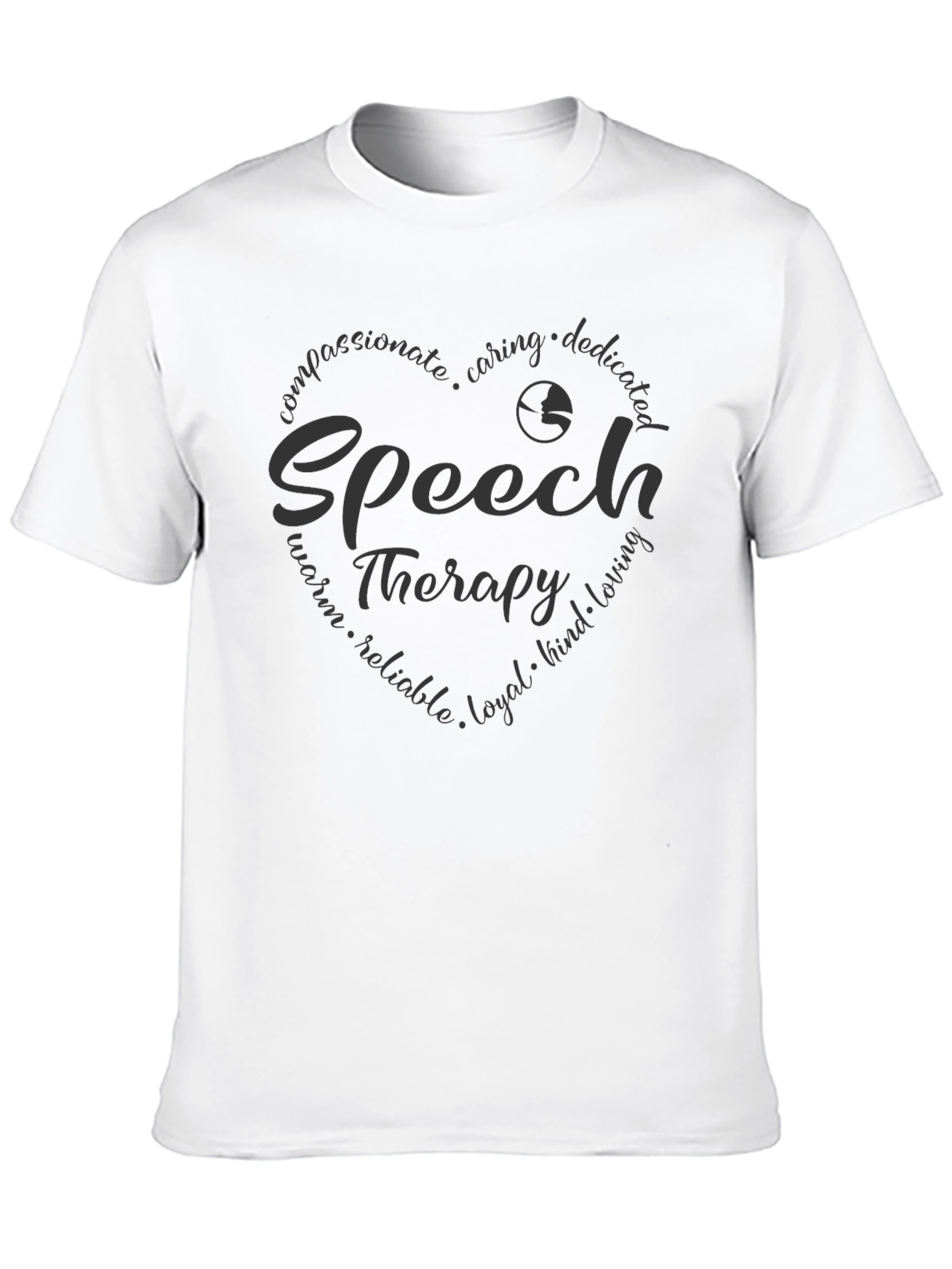 Speech Therapy Heart Design T-Shirt - Compassionate Tee
