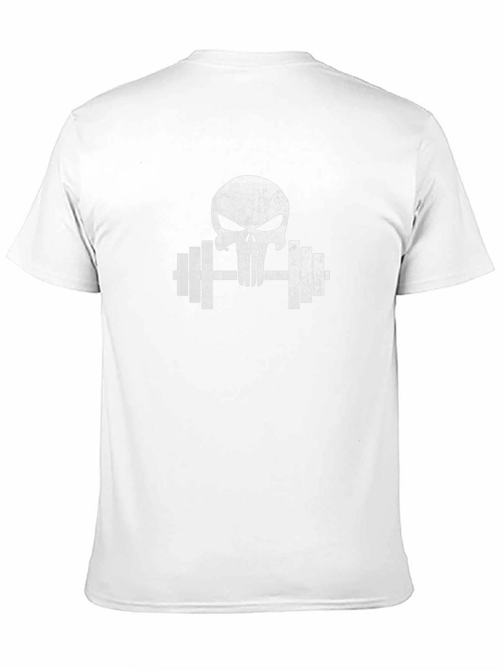 Punisher Skull Barbell Workout Gym T-Shirt