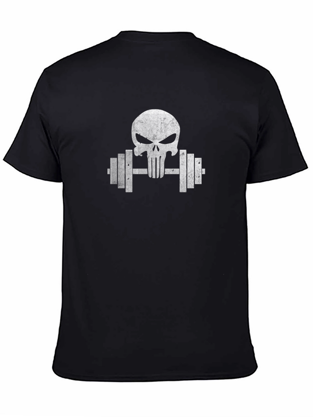 Punisher Skull Barbell Workout Gym T-Shirt