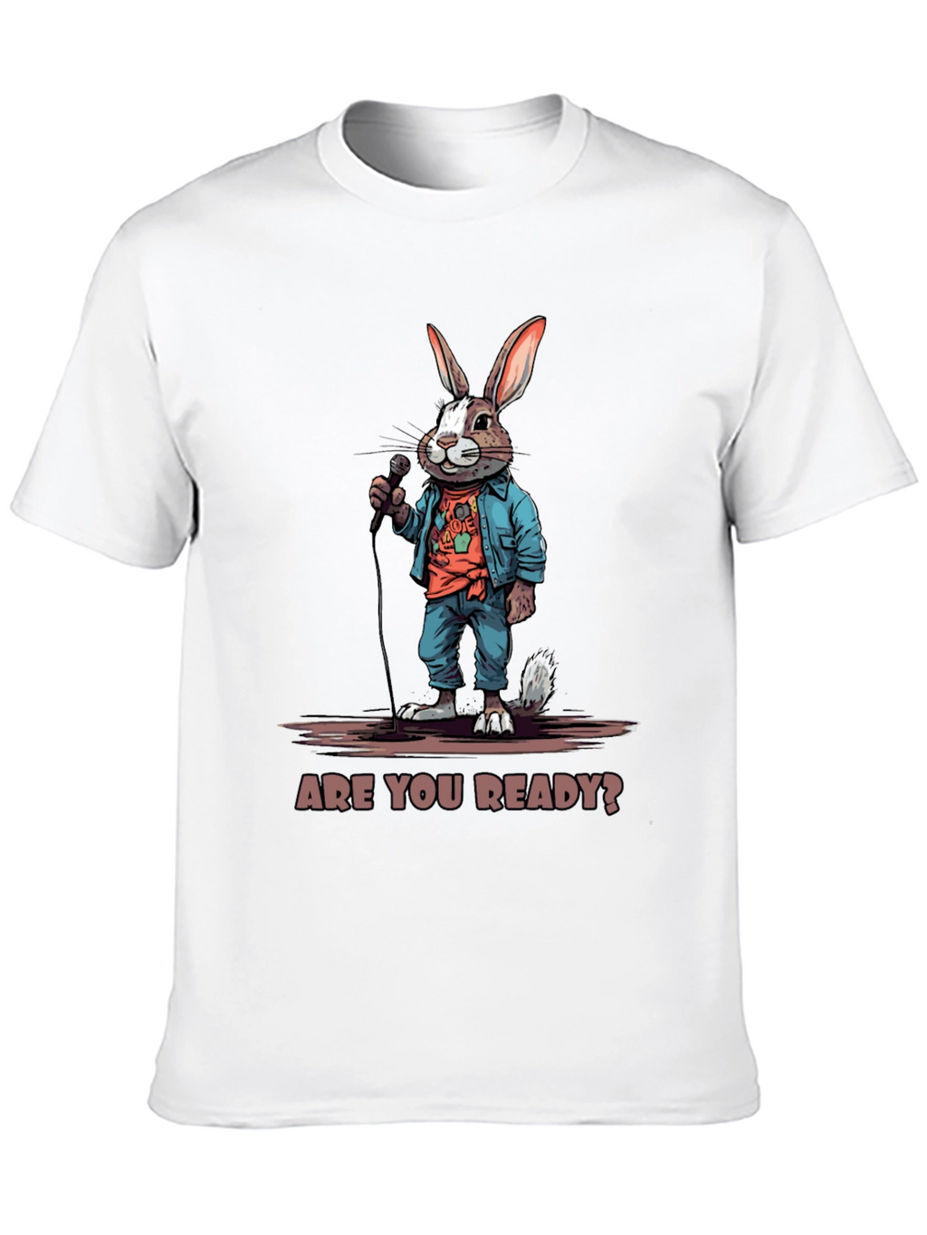 Are You Ready? Bunny Graphic T-Shirt