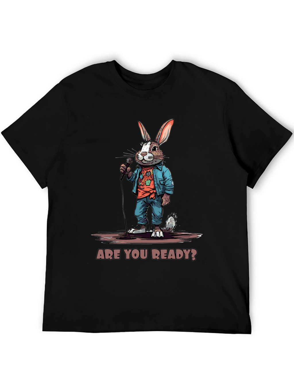 Are You Ready? Bunny Graphic T-Shirt