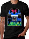 Pixel Skateboard Graphic T-Shirt