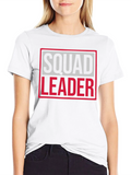 Squad Leader Graphic Tee - Black Cotton T-Shirt