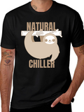 Natural Chiller Sloth Graphic T-Shirt
