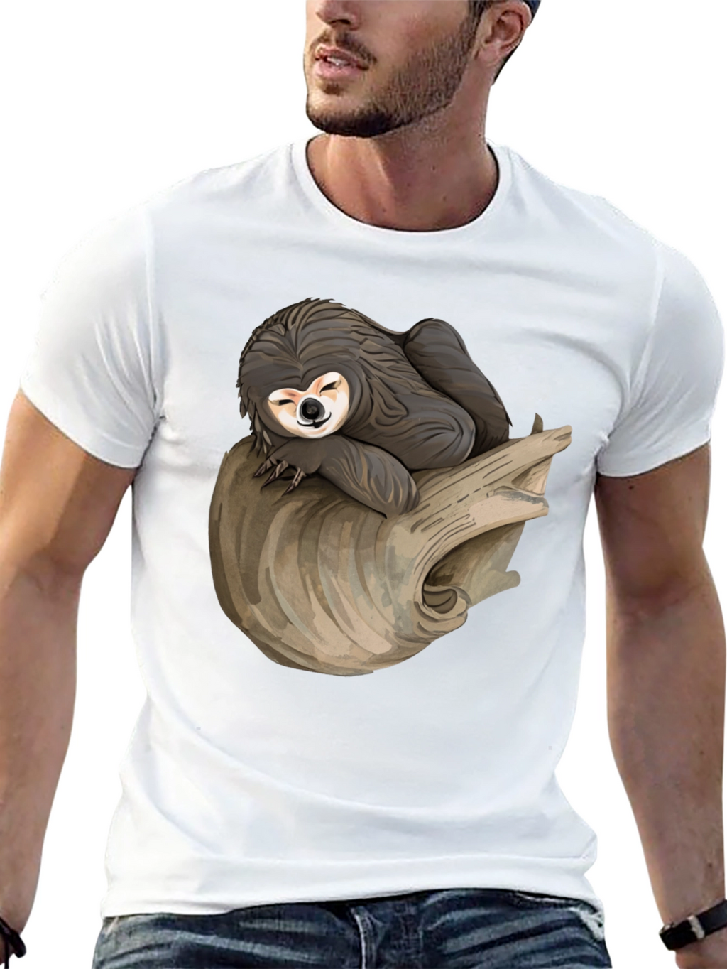 Sloth Nap T-Shirt -  Relaxed Style