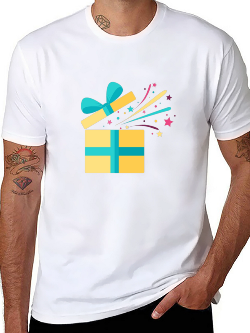 Gift Box Graphic Tee - Celebration T-Shirt
