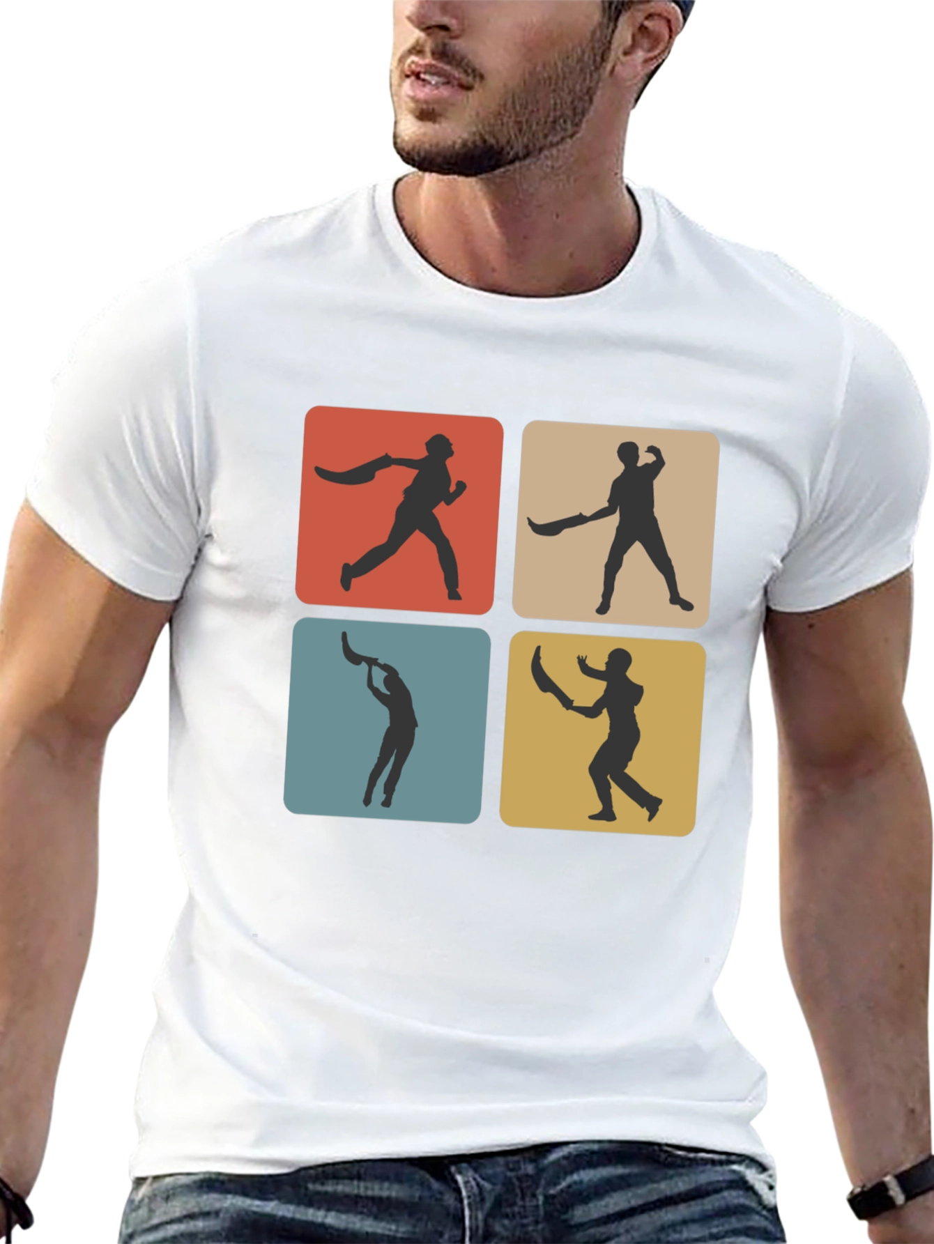Retro Cricket T-Shirt - Black