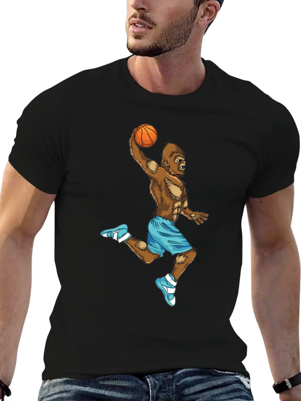 Gorilla Dunk T-Shirt - Funny Basketball Tee