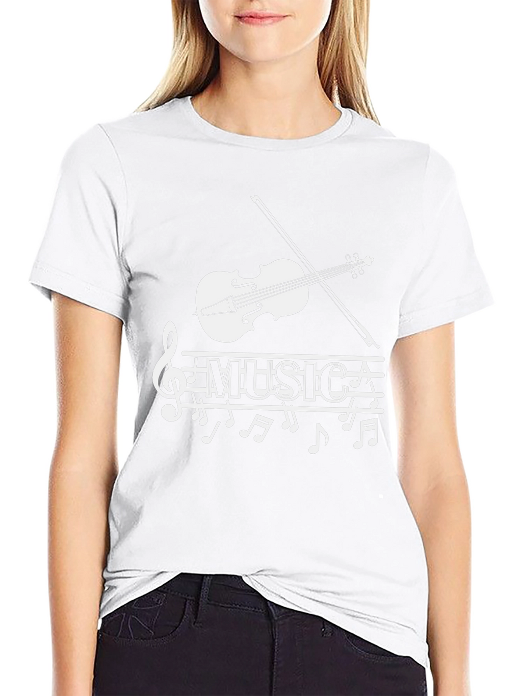Musical Note T-Shirt - Stylish Treble Clef Graphic Tee