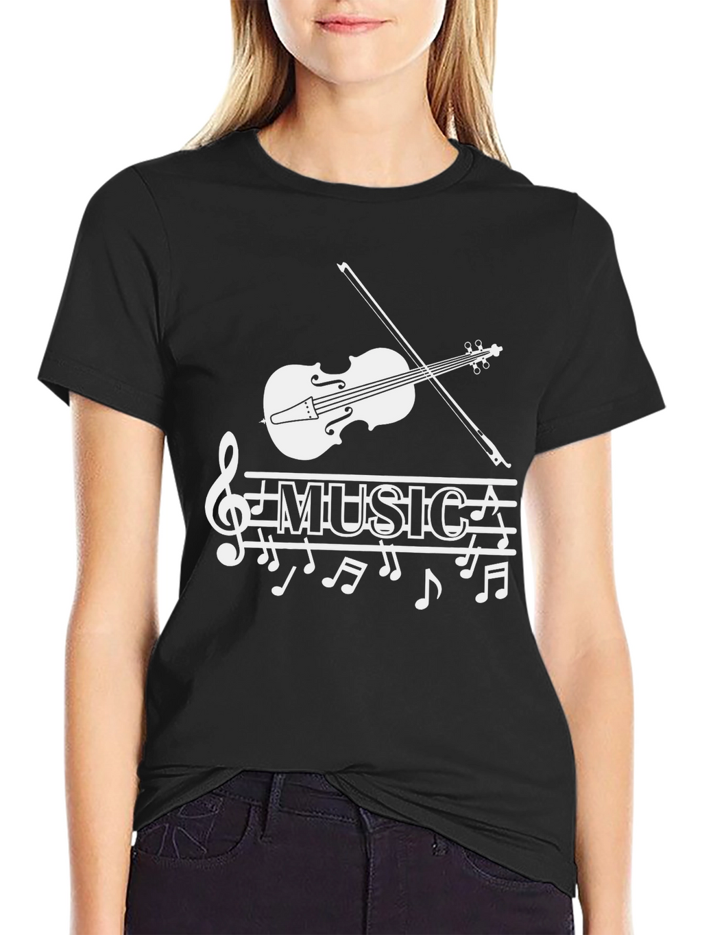 Musical Note T-Shirt - Stylish Treble Clef Graphic Tee