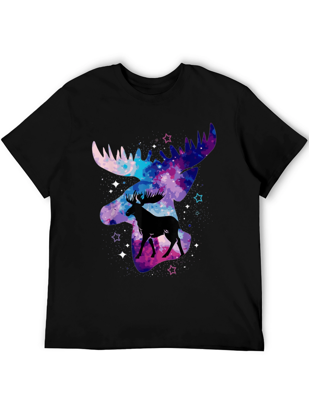 Cosmic Moose T-Shirt - Galaxy Animal Print