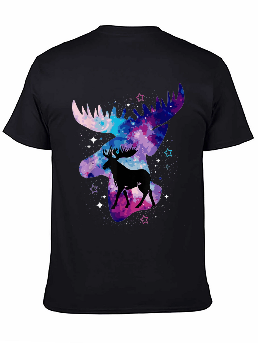 Cosmic Moose T-Shirt - Galaxy Animal Print