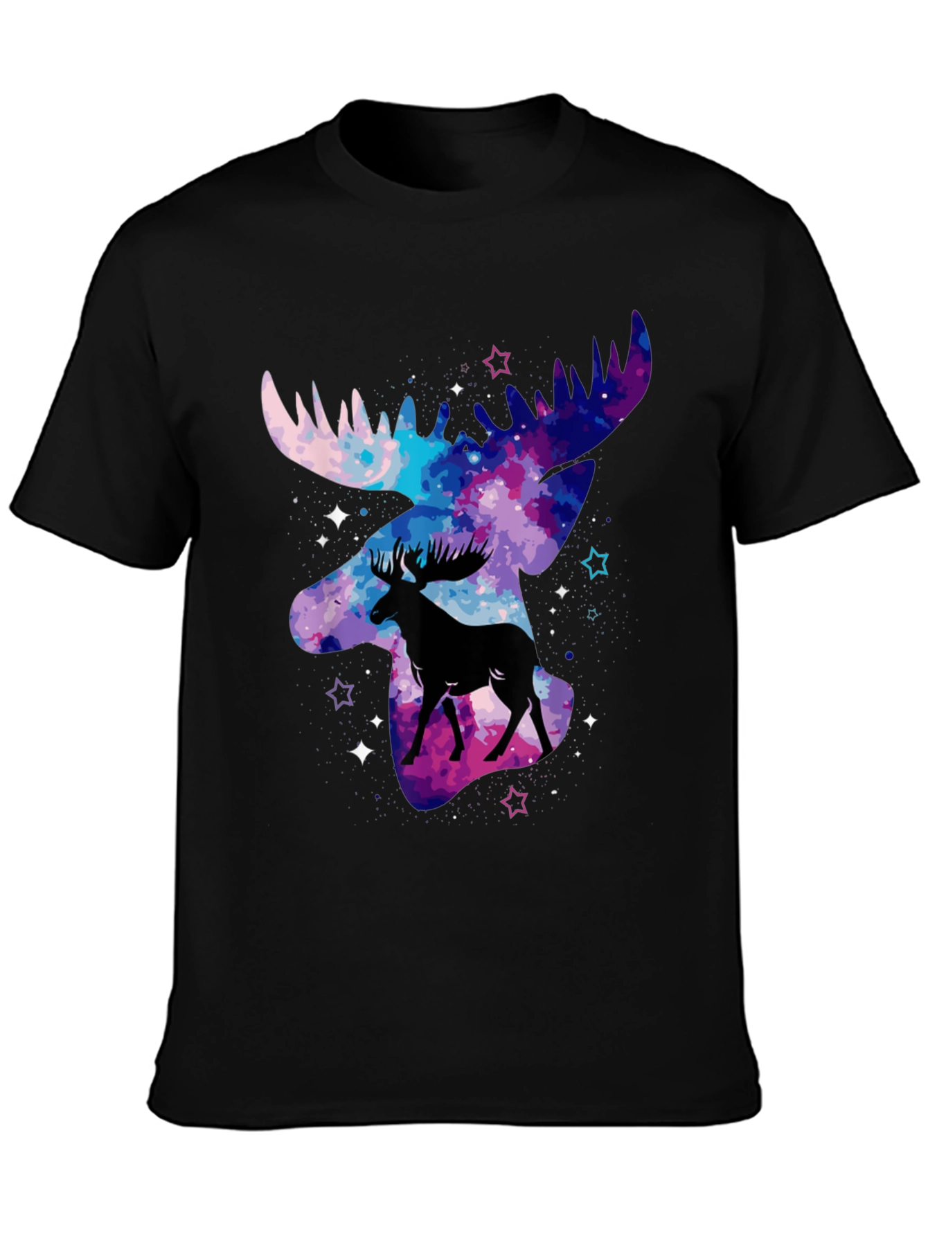 Cosmic Moose T-Shirt - Galaxy Animal Print