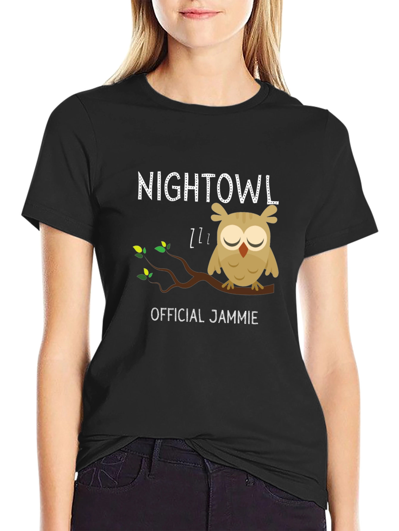 Night Owl Official Jammie Black T-Shirt