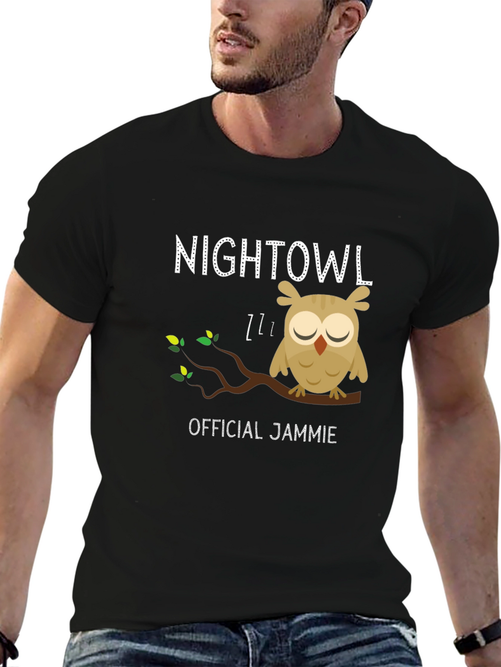 Night Owl Official Jammie Black T-Shirt