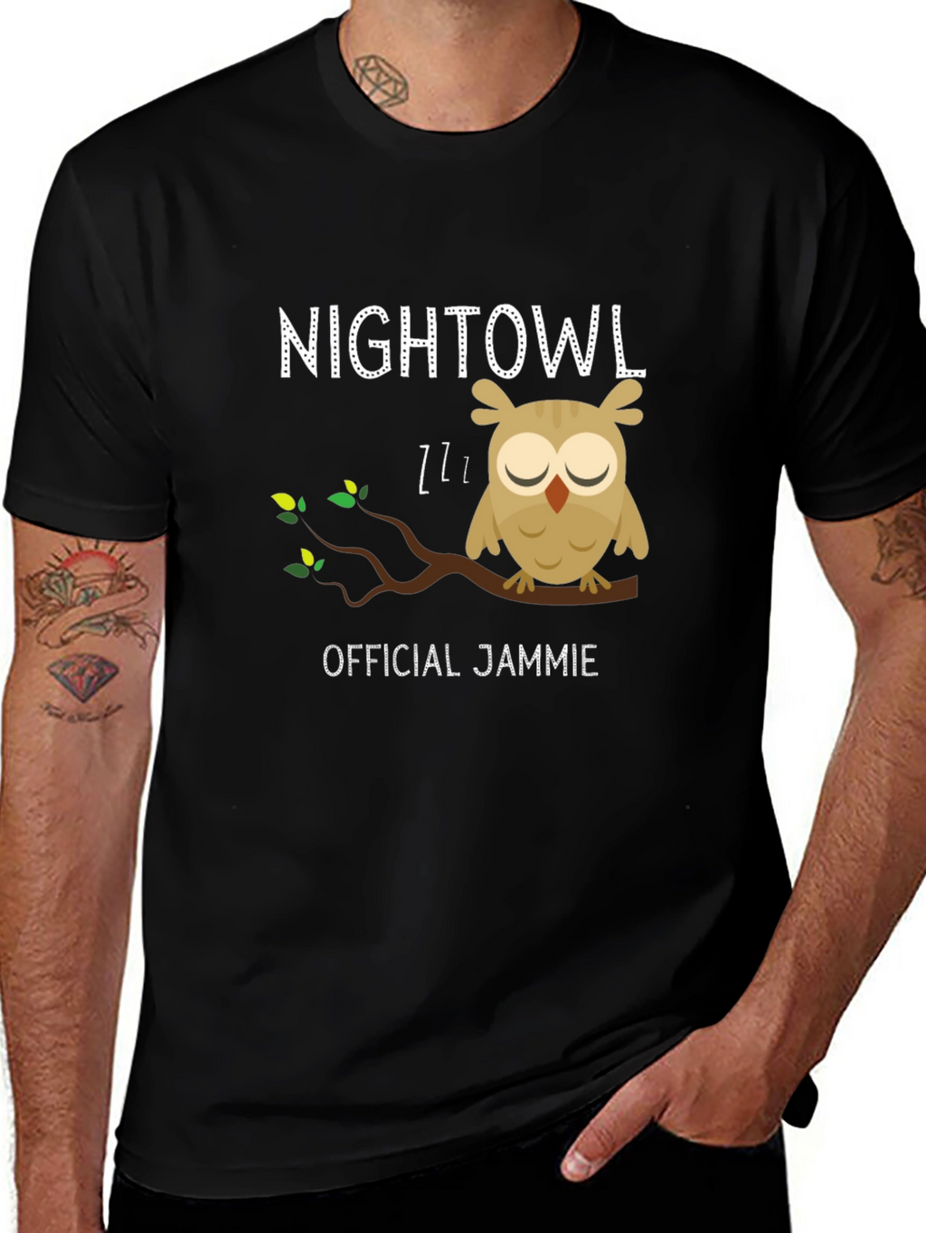 Night Owl Official Jammie Black T-Shirt