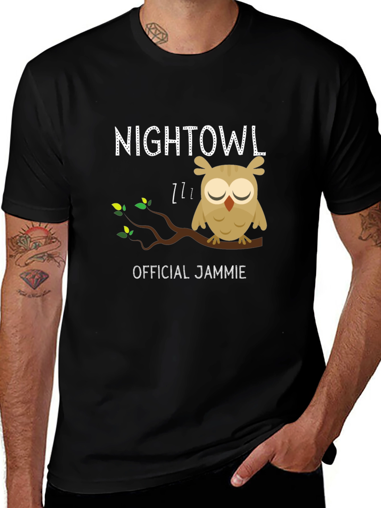 Night Owl Official Jammie Black T-Shirt