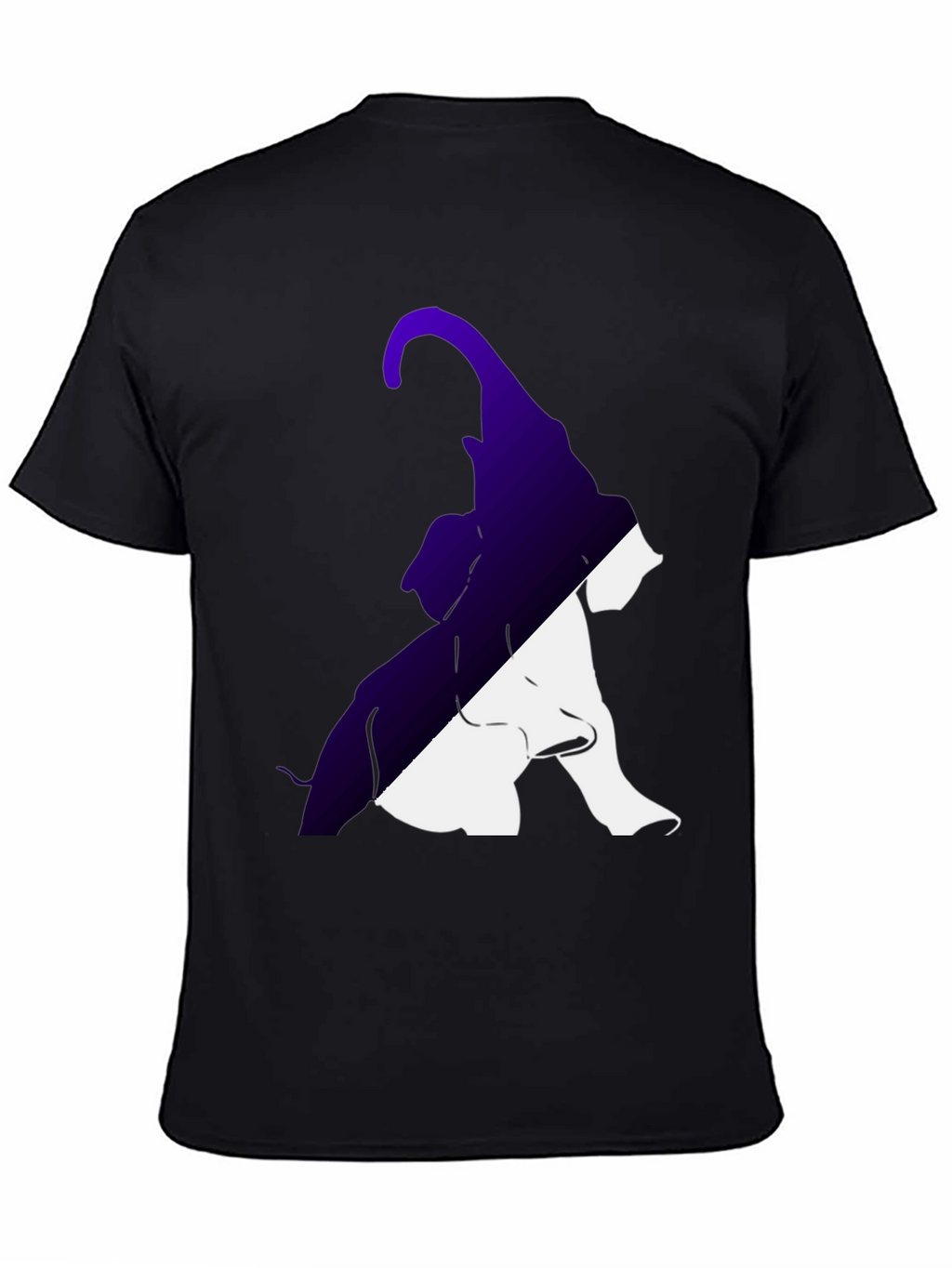 Two-Tone Elephant Graphic Tee - Stylish Casual Wear