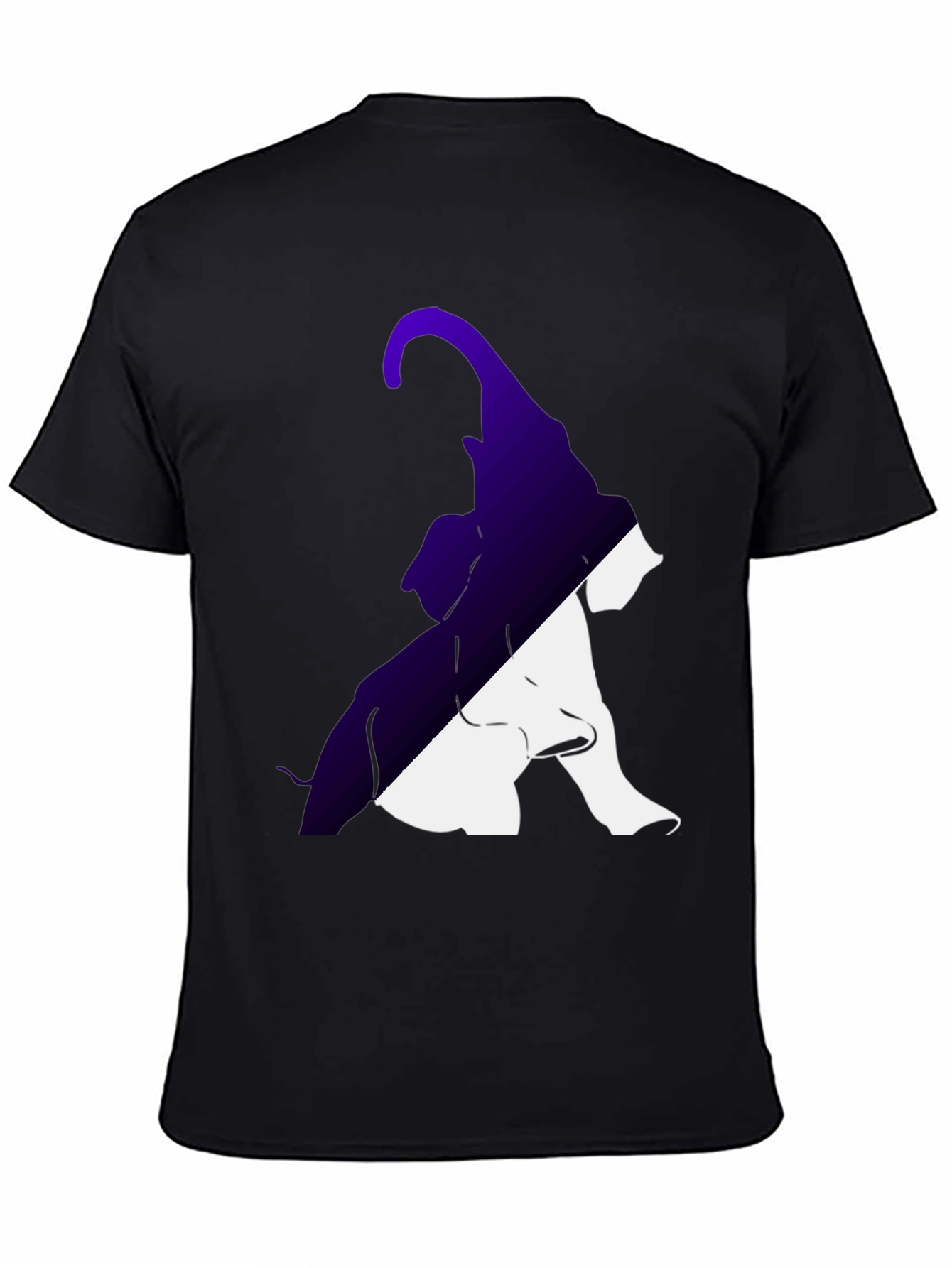 Two-Tone Elephant Graphic Tee - Stylish Casual Wear
