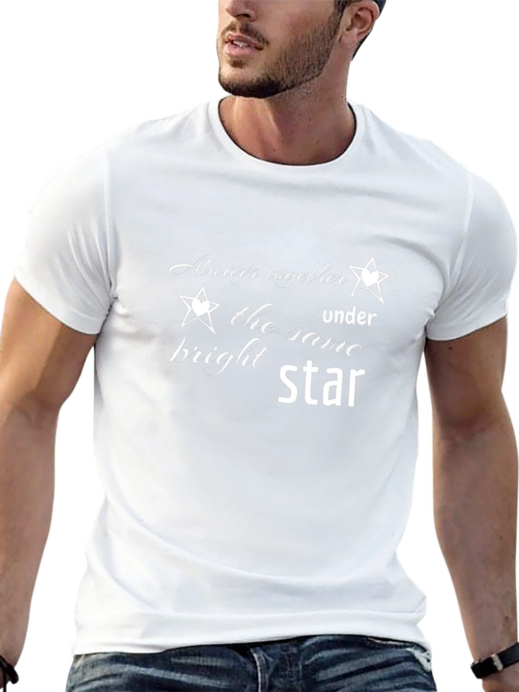 Always Together Under The Same Star Black T-Shirt