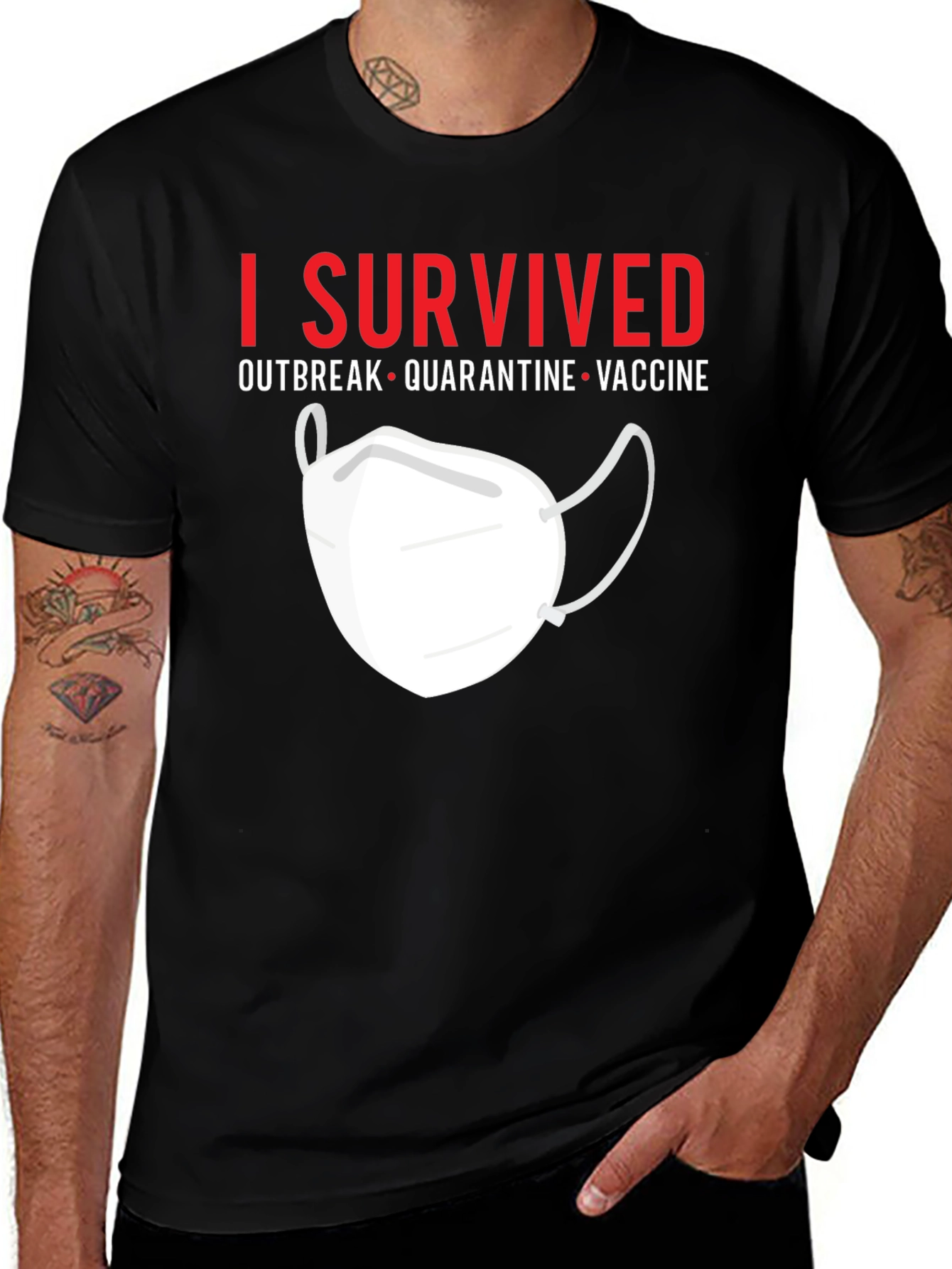 I Survived Pandemic Black T-Shirt