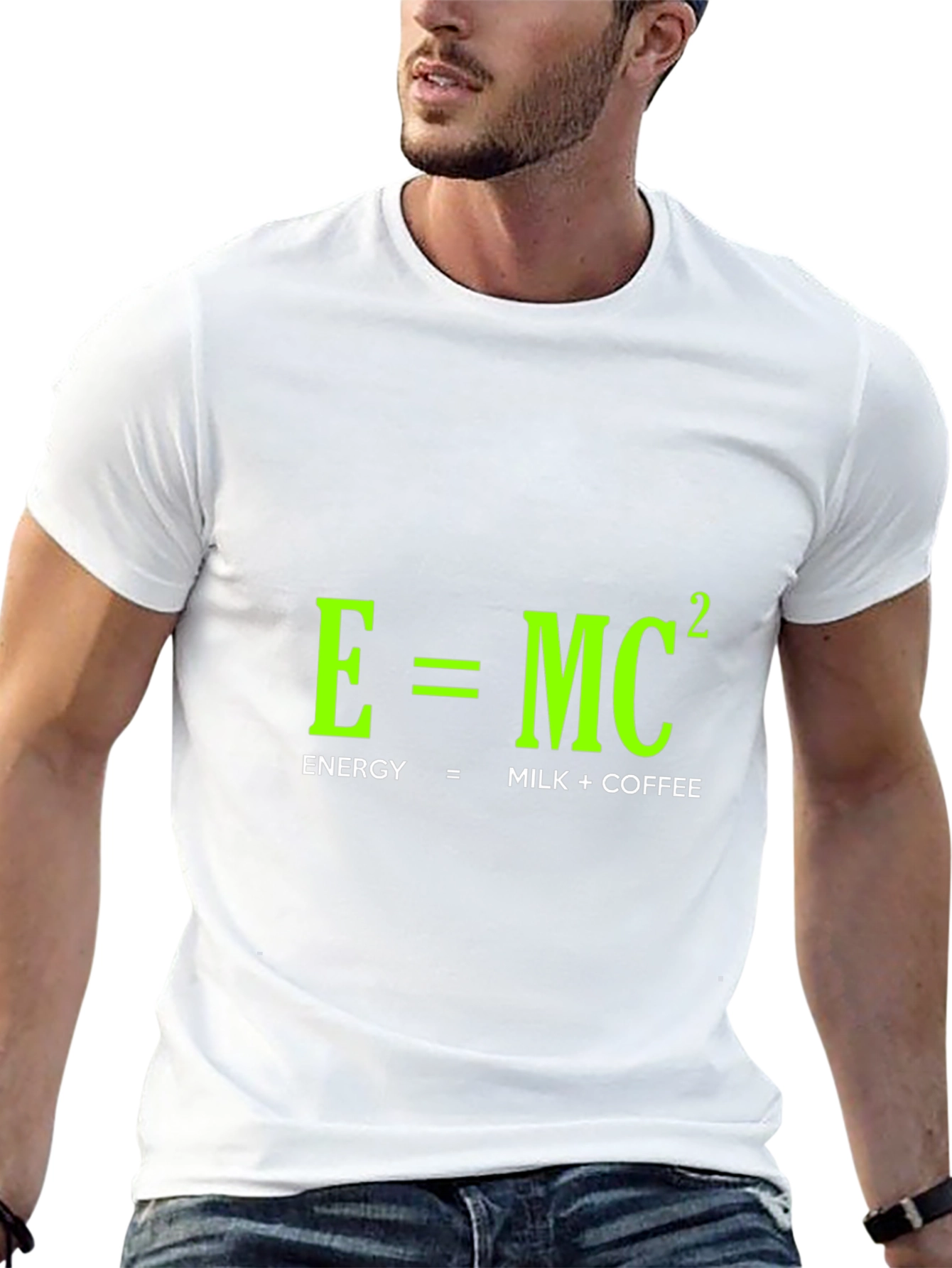 Funny Energy Equation T-Shirt: Milk + Coffee = Power!