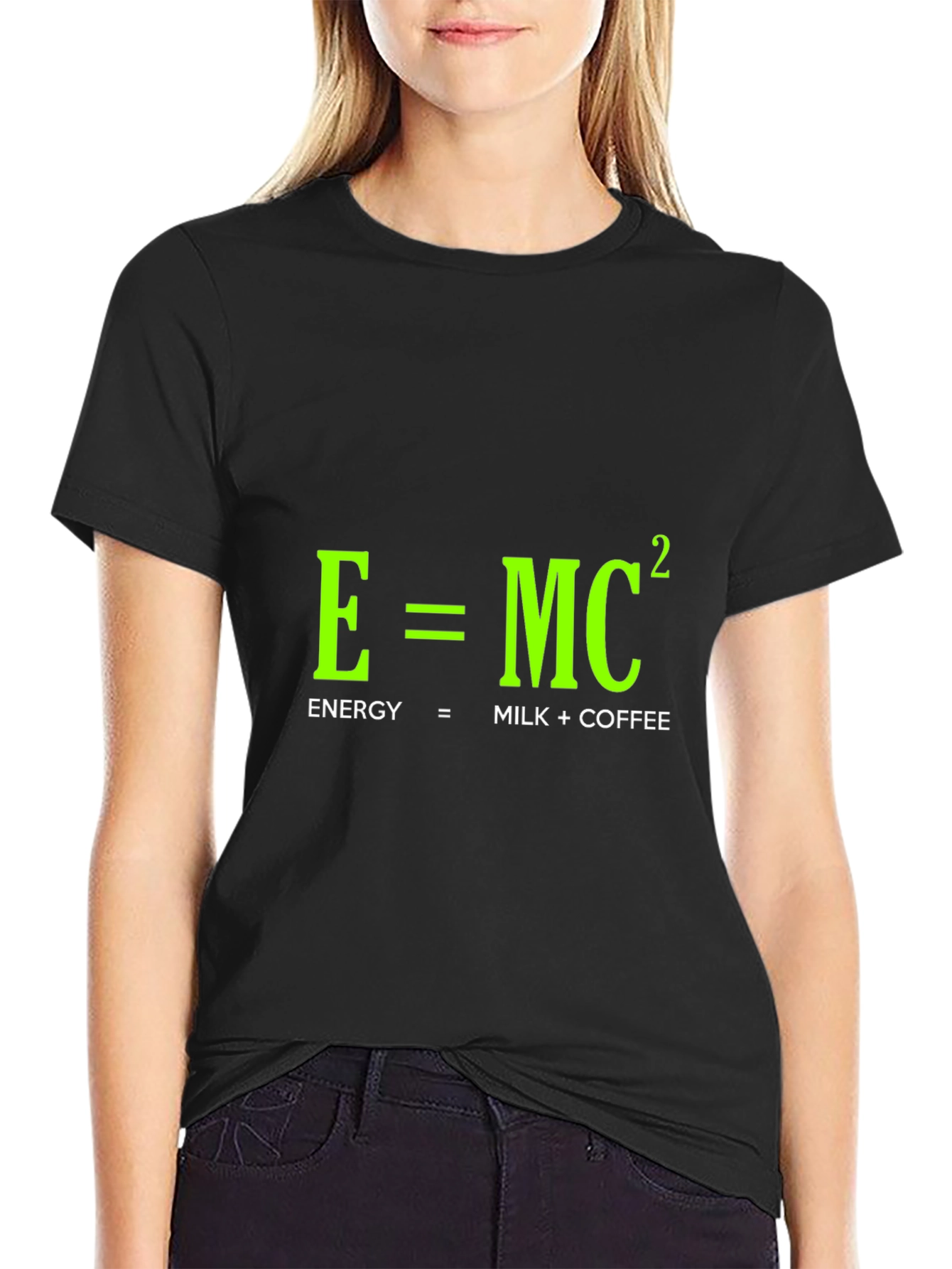 Funny Energy Equation T-Shirt: Milk + Coffee = Power!