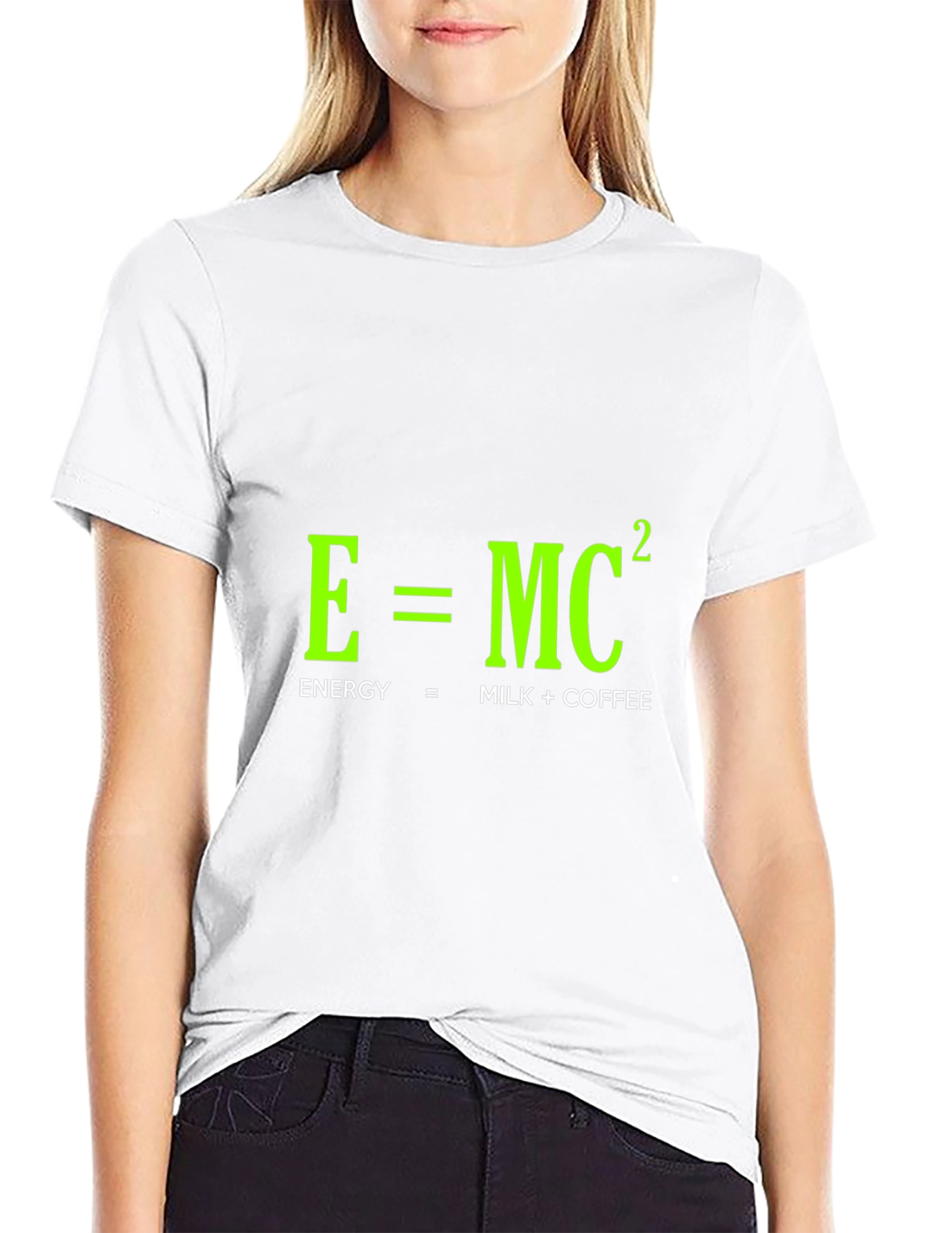 Funny Energy Equation T-Shirt: Milk + Coffee = Power!
