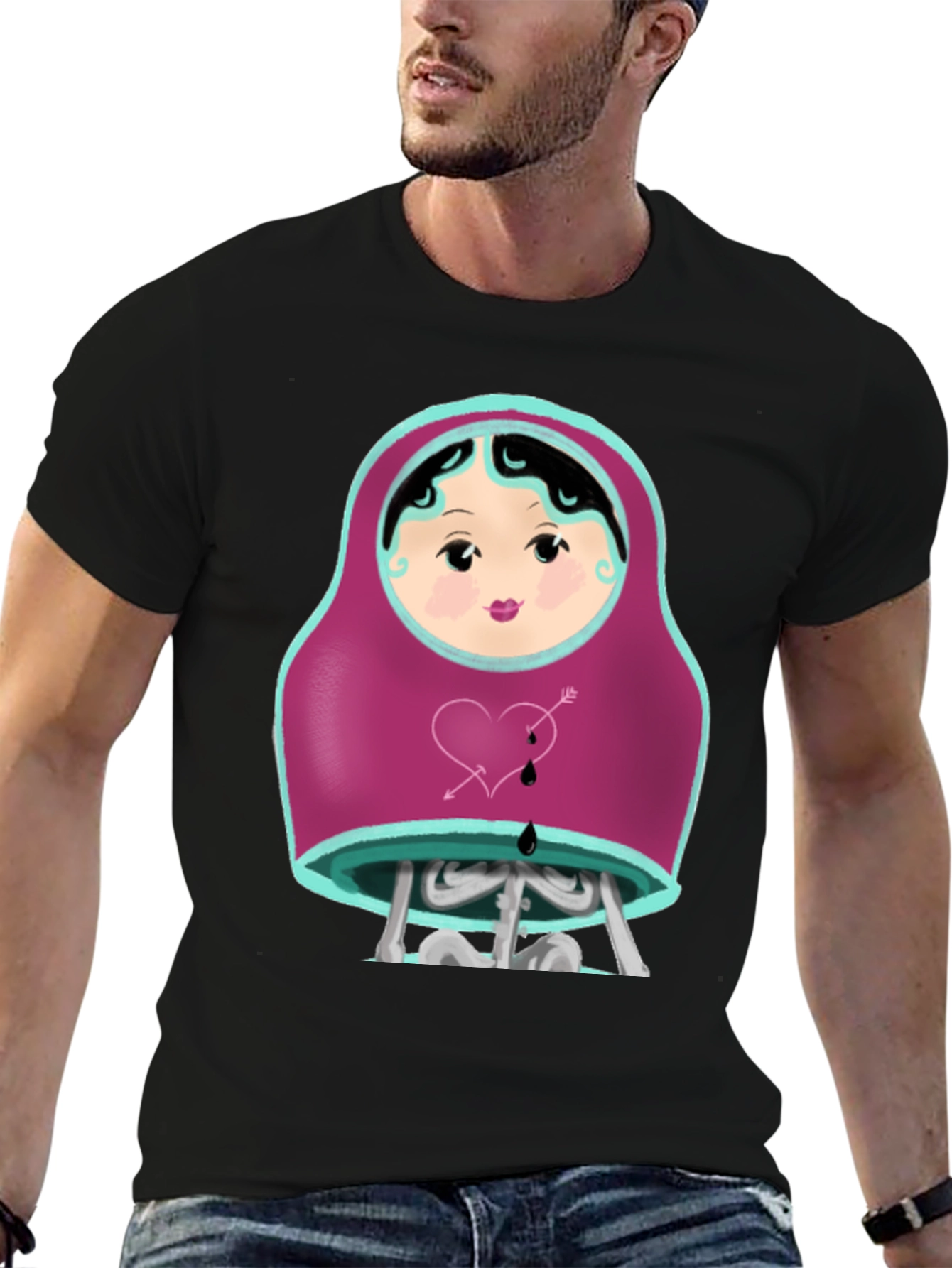 Matryoshka Skeleton T-Shirt - Gothic Style