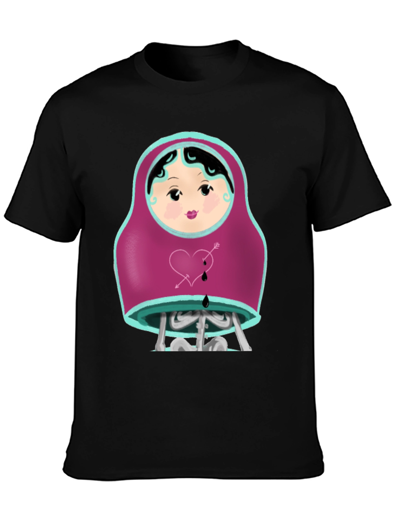 Matryoshka Skeleton T-Shirt - Gothic Style