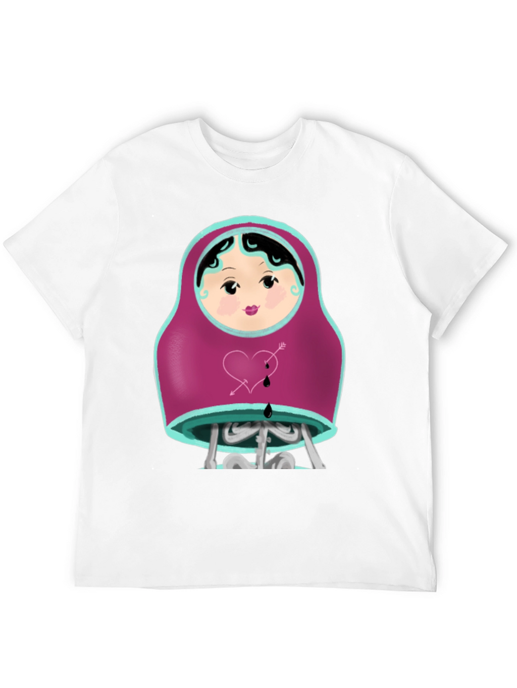 Matryoshka Skeleton T-Shirt - Gothic Style