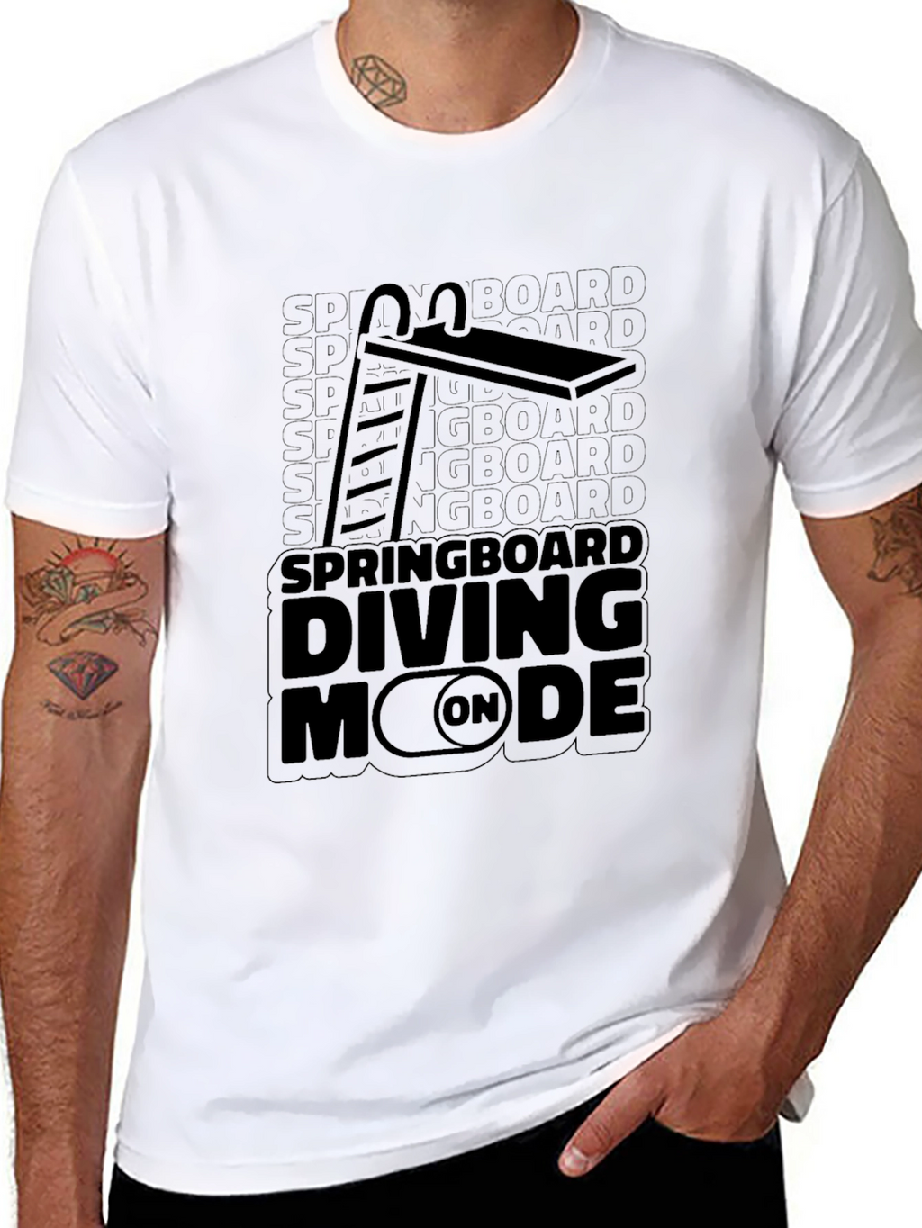 Springboard Diving Mode On T-Shirt