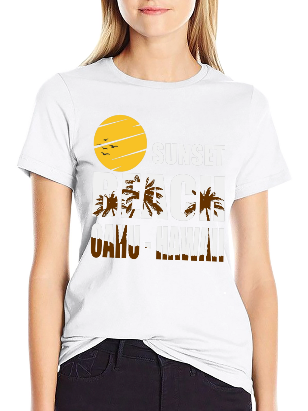 Sunset Beach Oahu Hawaii Graphic T-Shirt