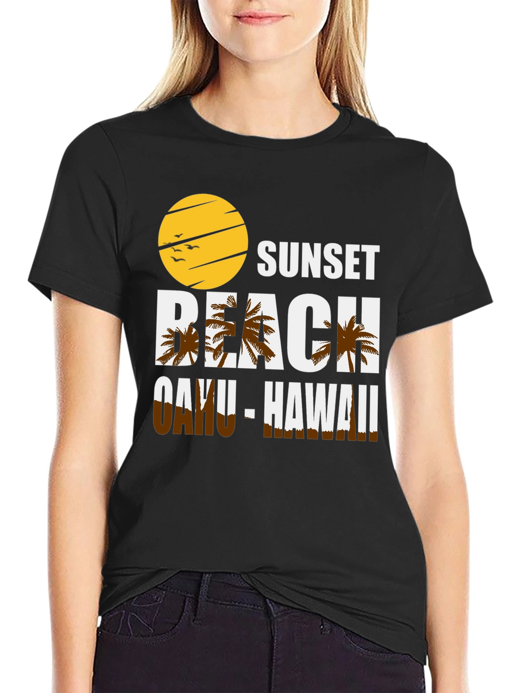 Sunset Beach Oahu Hawaii Graphic T-Shirt