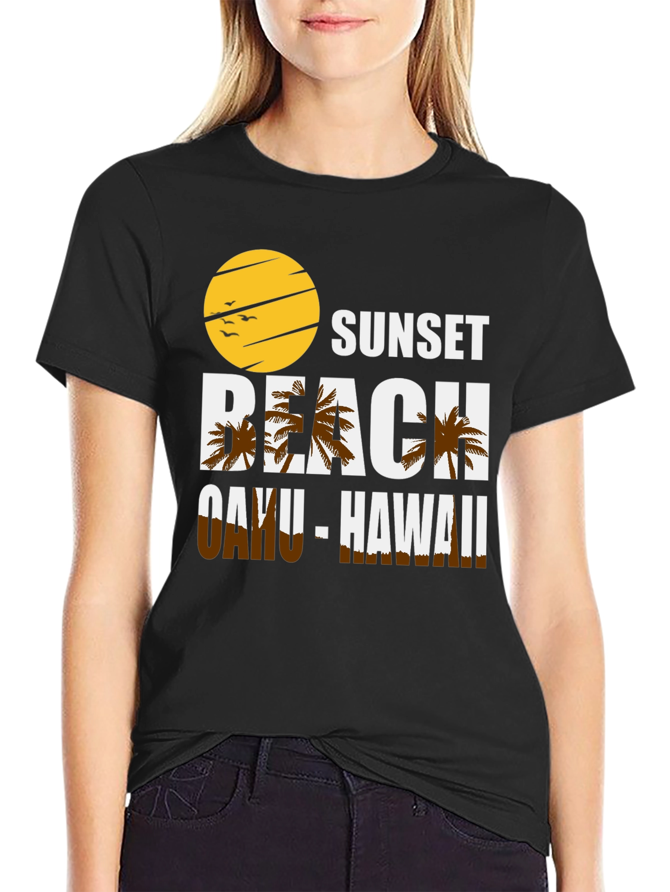 Sunset Beach Oahu Hawaii Graphic T-Shirt