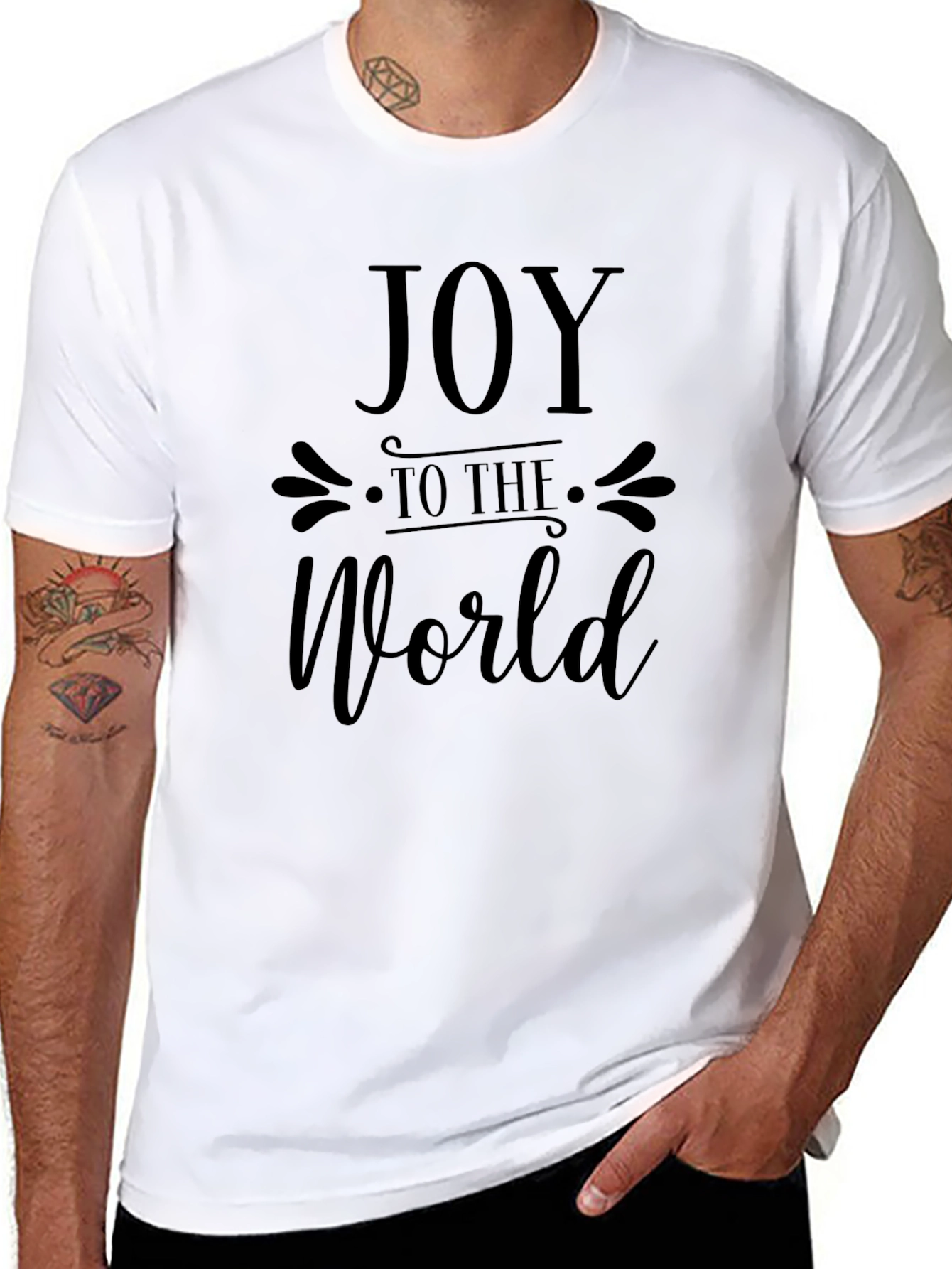 Joy to the World Graphic Tee - Black