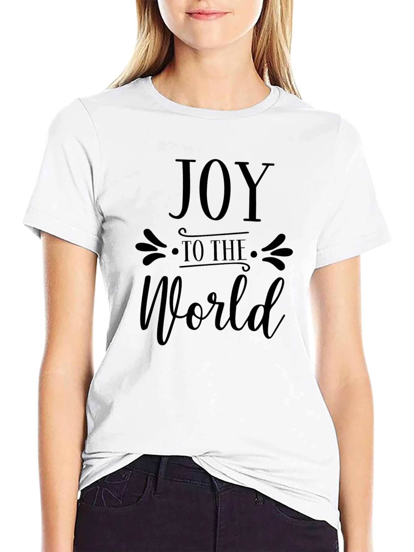 Joy to the World Graphic Tee - Black