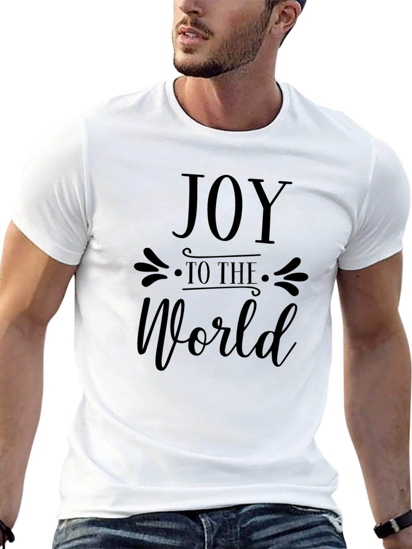 Joy to the World Graphic Tee - Black