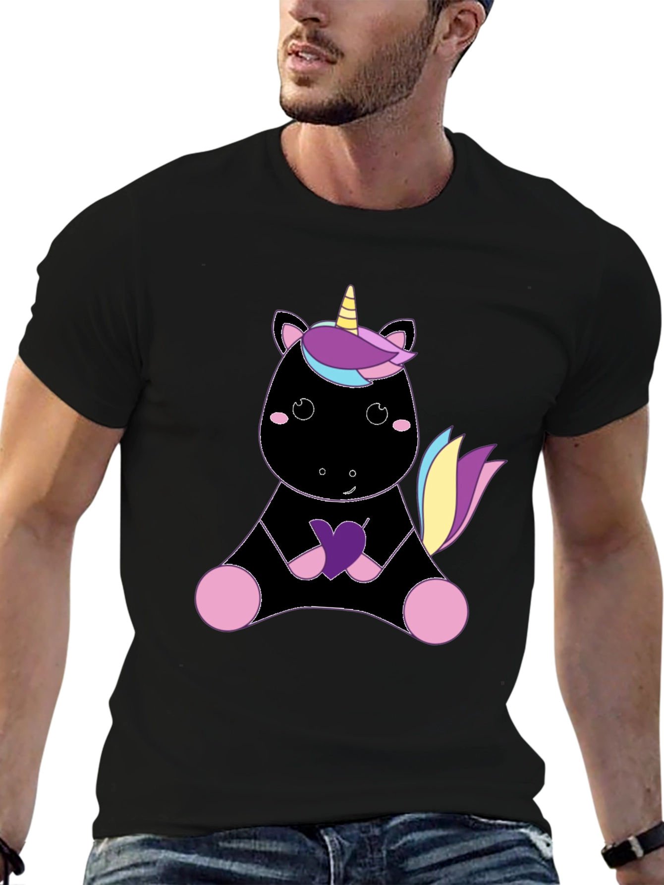 Unicorn Graphic Tee - Black T-Shirt